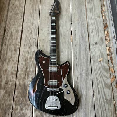 Novo Miris J 2024 Lollar 24.75 Scale Stainless Steel Jumbo Frets Bull Black over 64 burst ebony image 2