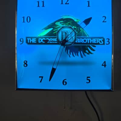 The Doobie Brothers Record Shop Style Light-Up Clock Killer Cool Man Cave/Garage Item Color Changing image 8