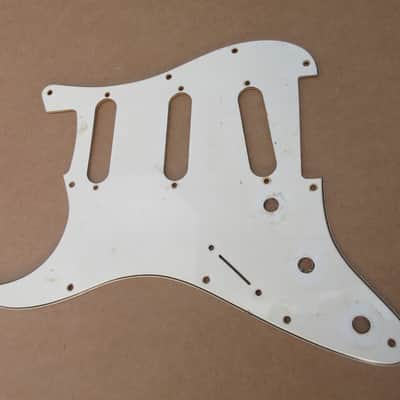 Original Vintage 1973 1974 Lefty Left Handed White Fender Stratocaster Strat Pickguard image 1