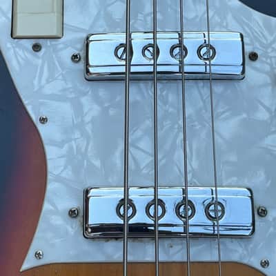 1960s MIJ Rexina Kawai Teisco Short Scale Electric Bass Guitar~Tri Tone Brown Sunburst~Lots of Mojo!~*SALE*~VIDEO!~ image 22