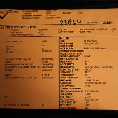 Fender '53 Custom Shop Telecaster Heavy Relic (Used) image 11