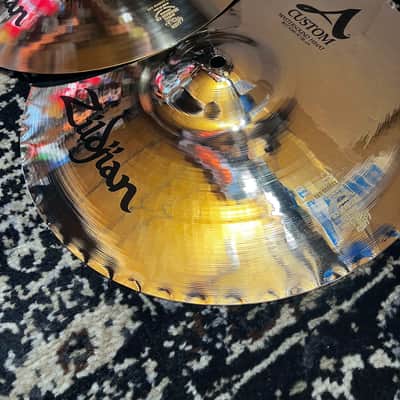 Zildjian 14" A Custom Mastersound Hi-Hat Cymbals (Pair) - Brilliant image 2