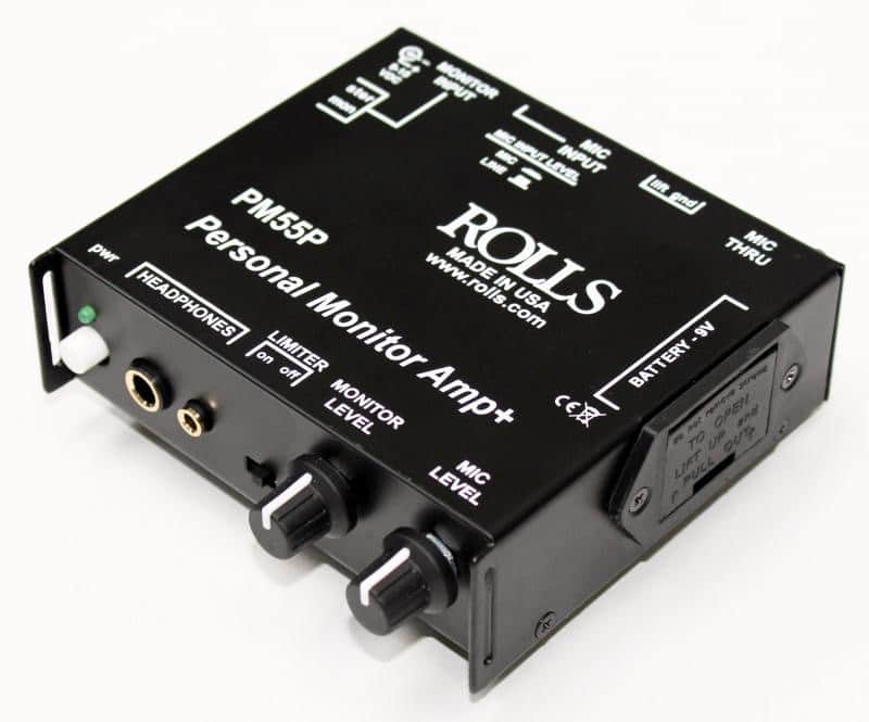 NEW Rolls PM55P Personal Monitor Amplifier - Black INCLUDES MSC106 MIC STAND CLAMP image 1
