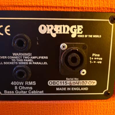 Two Orange OBC115 cabs with Eminence Kappalite 3015 speakers Bild 5