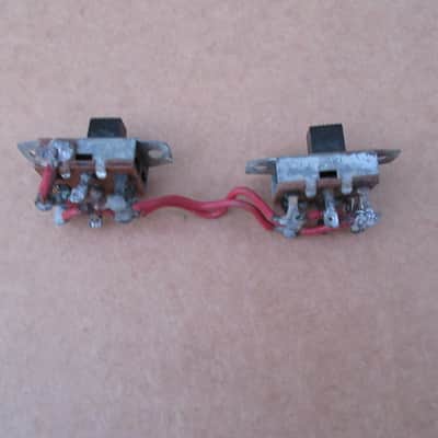 Vintage 1960s Pair of Guitar 2 Way Slide Pickup Switches image 1