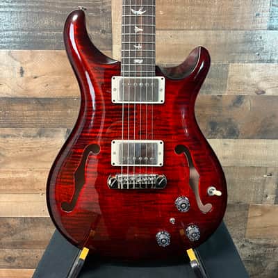 PRS Hollowbody II Piezo Electric Guitar, Custom Color Fire Red Wrap, Hard Case, Free Ship, 171 image 1