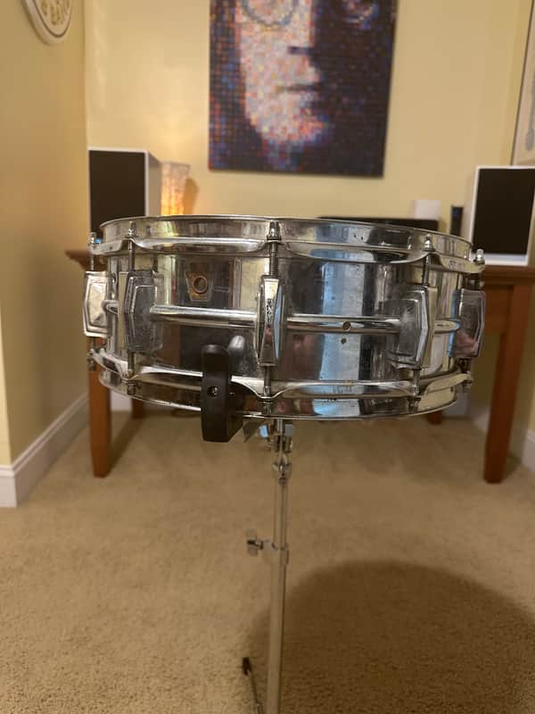 Ludwig LM400 5x14 Supraphonic Snare Drum 1967 - Chrome image 1