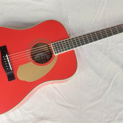 Fender FSR Paramount PM-1E Deluxe Limited Edition * fine and rare all solid Dreadnought guitar * sounds/plays/looks really great! Fiesta red finish is outstanding * comes with original Fender hard shell case * image 3