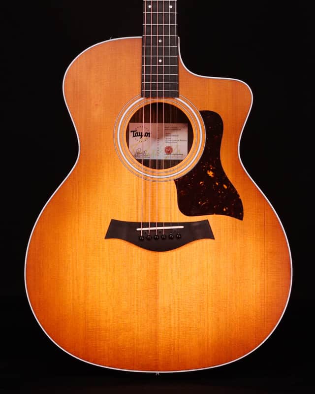 Taylor 214ce Acoustic Electric Guitar, Honey Sunburst Collection image 1