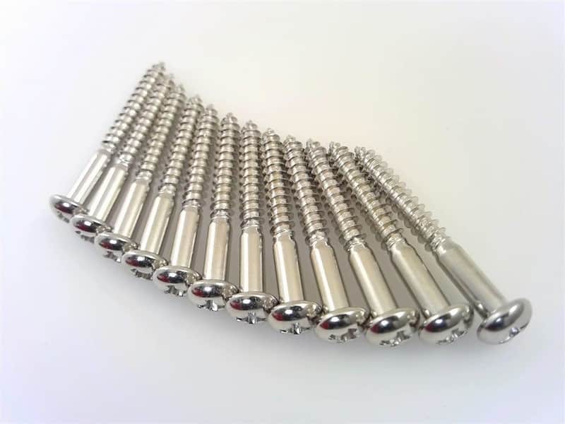 True Custom Shop® Nickel Tremolo Mounting Screws for Fender Strat 12 Pack image 1