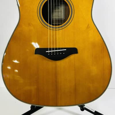 Yamaha FG-TA TransAcoustic Dreadnought 2010s - Vintage Tint image 1