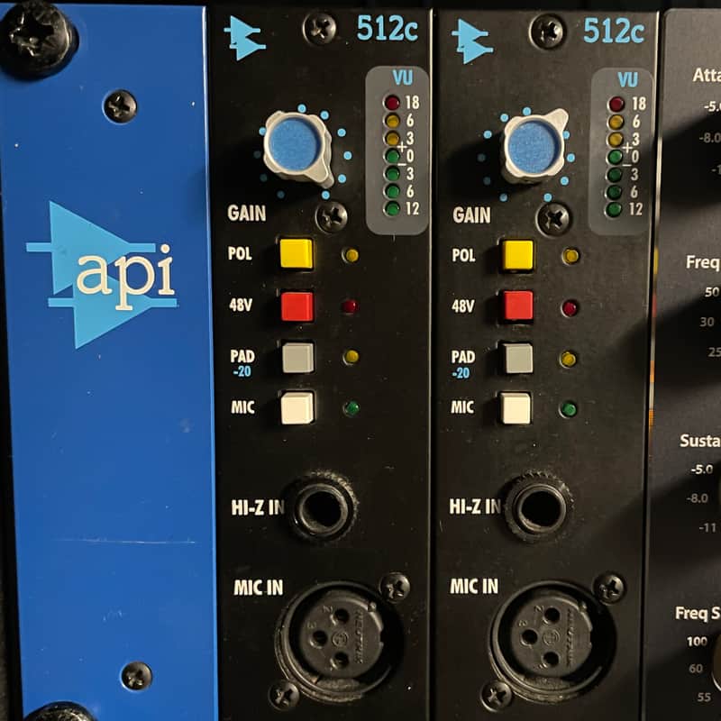 2x API 512c 500 Series Mic Preamp Module 2000 - Present - Black image 1