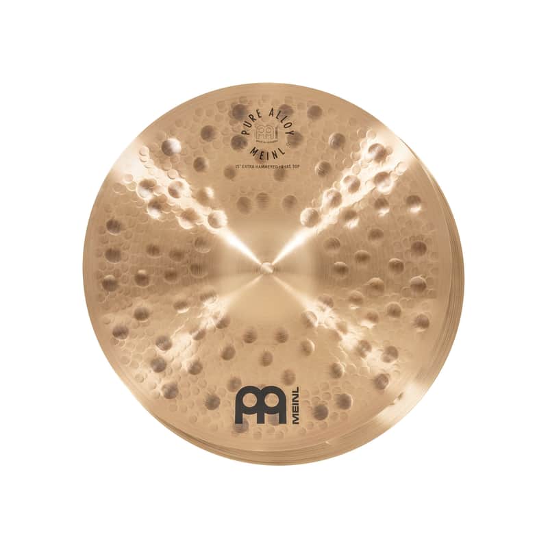 Meinl 15" Pure Alloy Extra Hammered Hi-Hat Cymbals (Pair) image 1