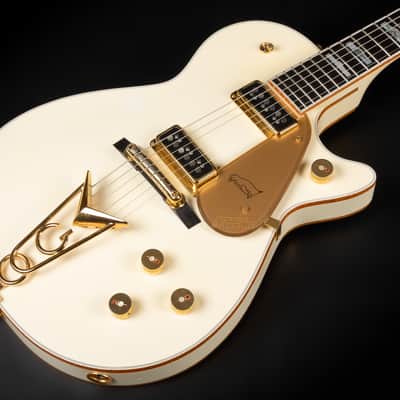 2003 Gretsch G6134 White Penguin - White | Japan Singlecut Dynasonic Pickups Ebony Fretboard w/ Hump Block Feather Motif Inlays First Production Year | OHSC image 6