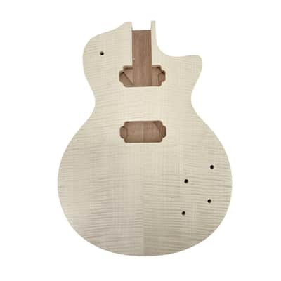 Les Paul Style Electric Guitar Body Flame Maple, Mahogany image 1