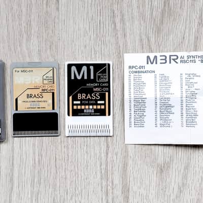 Korg M3R Voice ROM cards set Waveform + Data // RSC-4S Brass // With Etui + Chart