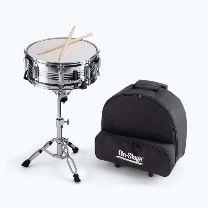 On-Stage SSK2500 Student Snare Kit w/Snare Drum, Snare Stand, (2) Drumsticks, Rolling Bag image 1