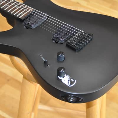 SCHECTER Damien 6 LH SBK Satin Black / Left Handed / Damien-6 / WI21100610 imagen 4