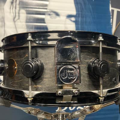 DW Terry Bozzio's 5x13" Collector's Craviotto Solid Shell Snare Drum 1998-Transparent Black Satin Oil image 6