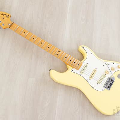 1994 Fender Custom Edition Yngwie Malmsteen Stratocaster ST72-140YM Yellow White w/ Dimarzio & Tweed Case, Japan MIJ image 12
