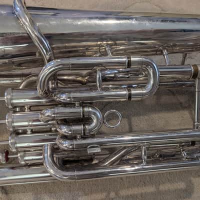 Yamaha YEP-321S Intermediate 4-Valve Euphonium late 70's - 80's - Silver-Plated image 6