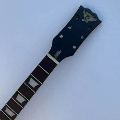 Black Les Paul LP Style Guitar Body with Maple Neck and Rosewood Fingerboard image 2
