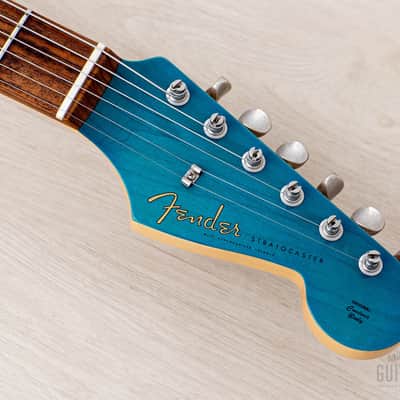 2012 Fender '62 Stratocaster ST62/ASH/MH Transparent Blue + Headstock SSH Near-Mint, Japan MIJ image 4