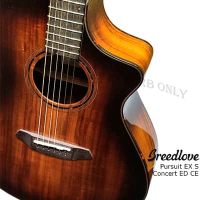 Breedlove Pursuit Exotic S Concert Edgeburst CE Solid Koa guitar image 8
