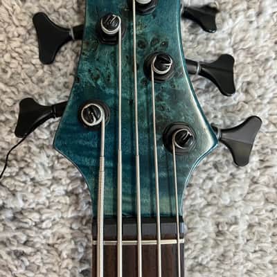Mint Ibanez BTB945 COL 5-String Electric Bass Guitar, Cosmic Blue Low Gloss FInish image 5