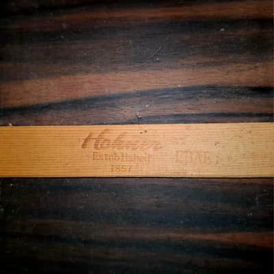 Hohner Striped Ebony Sides, Back & And Fretboard All Solid Woods Flat Top Acoustic Electric Dreadnought Steel String Guitar image 4