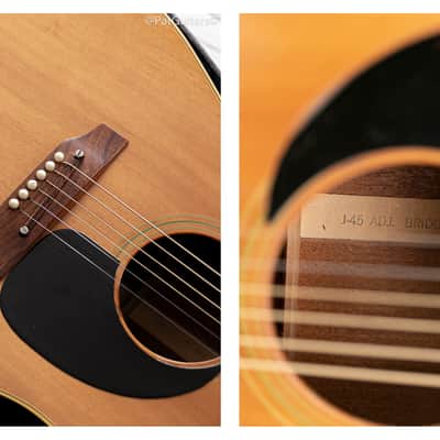 1966 Gibson J-45 acoustic guitar in Natural image 8