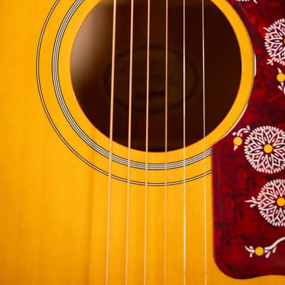 Epiphone J-200 Studio EC Acoustic/Electric Guitar - Antique Natural with Gig Bag image 9