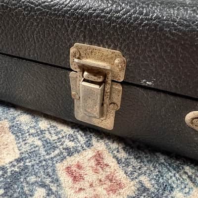 1970s-1980s Fender Mustang Musicmaster Lead I II III Vintage Black Tolex Hardshell Case! image 10