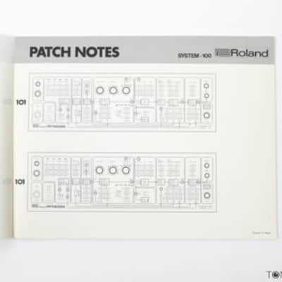 ROLAND SYSTEM 100 MODEL 101 PATCH NOTES BOOK model sheets VINTAGE SYNTH DEALER 1 image 3
