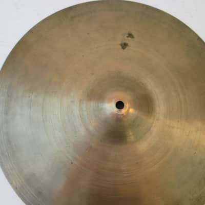 Avedis Zildjian Cymbal “Factory Second “ " S Stamp” 14” 1950’s? Hi Hat Bottom? 1258 Grams “Good” image 7