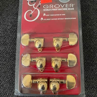 Grover 102-18G Guitar 18:1 Machine Heads Set Tuning Pegs Gold 10218G GX1236 image 1