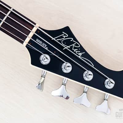 1985 B.C. Rich Warlock Bass NJ Series White Nikki Sixx w/ Active Preamp, Japan image 4