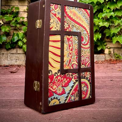 Rotary Connection Loaded 6x9 mini/travel/portable guitar speaker cabinet! Vintage 8 ohm speaker. Paisley grill cloth. Unique vintage style. 2026 - Dark brown tolex image 3
