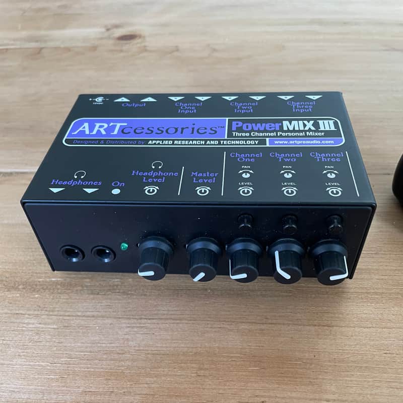 ART PowerMix III 3-Channel Personal Mixer 2012 - Present - Black image 1