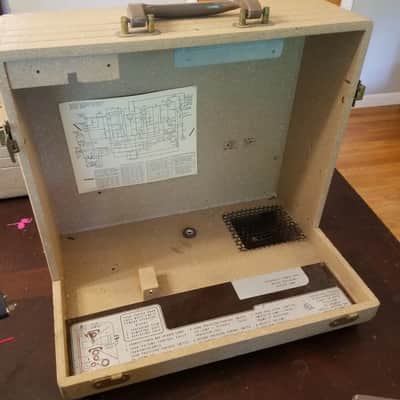Kodak Mono 8 Watt Tube Amp Project and Cab, Speaker AlNiCo 6x9 1963 Tan image 7