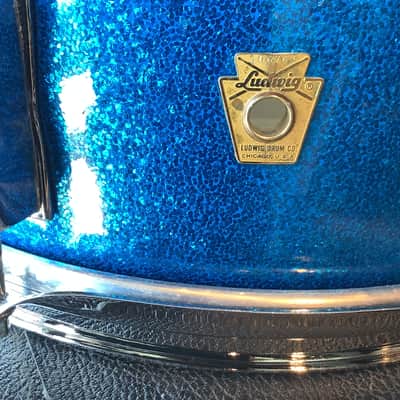 Ludwig Super Classic Keystone - S/N 1965 -5.5 x14 - Blue Sparkle - #596 image 2