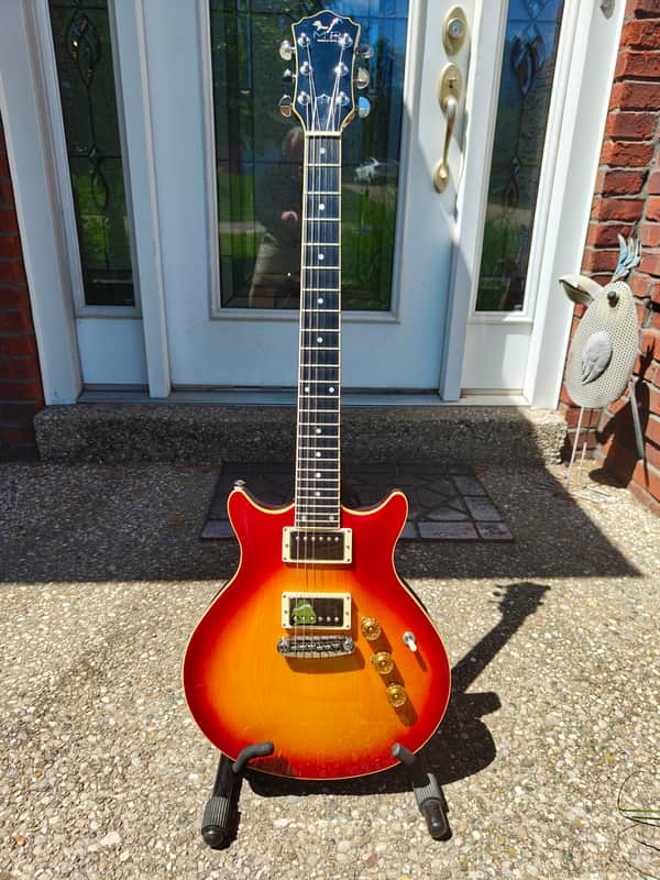 Greco MRn-140R 2014 Red Sunburst with premium Greco Hard Case image 1