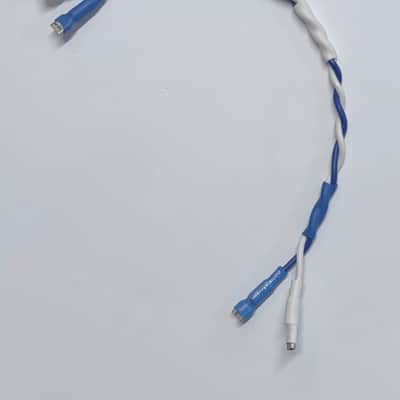 Wiring Harness for Single Cab / 2x12 / 2x10 with "Parallel" Connection, Vintage Style Speaker Cable, Switchcraft 1/4” Input Jack, .205” Spade Terminal (bare ends available) 18AWG Blue/White, 24/30/36 inches (2/2.5/3 ft) or any other custom length image 7