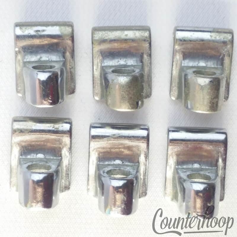 Slingerland 6x Tension T-Rod Clips Chrome Single-Flange Rim Floor/Tom/Snare Drum image 1