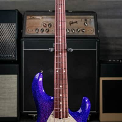 Ernie Ball Music Man StingRay Special 5-String Electric Bass - Violet Sparkle Burst with Hard Bag image 4