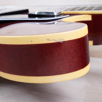 Epiphone Riviera (Japanese Domestic) Vintage 1970s Cherry Vintage Semi-Hollow w/ Hard Case image 8