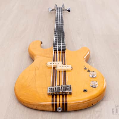 1979 Kramer DMZ 4000 Vintage Aluminum Neck Bass Natural w/ Case image 10