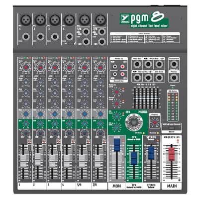 YORKVILLE PGM8 Compact 8 Channel FX Audio Mixer image 1