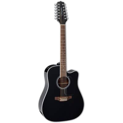 Takamine GD38CE 12-String Dreadnought Acoustic Electric Guitar - Black image 2