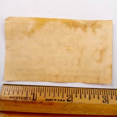 Rogers Luxor Model Interior Paper Label Tag#1236 Cleveland,OH USA Snare Drum 60s image 2